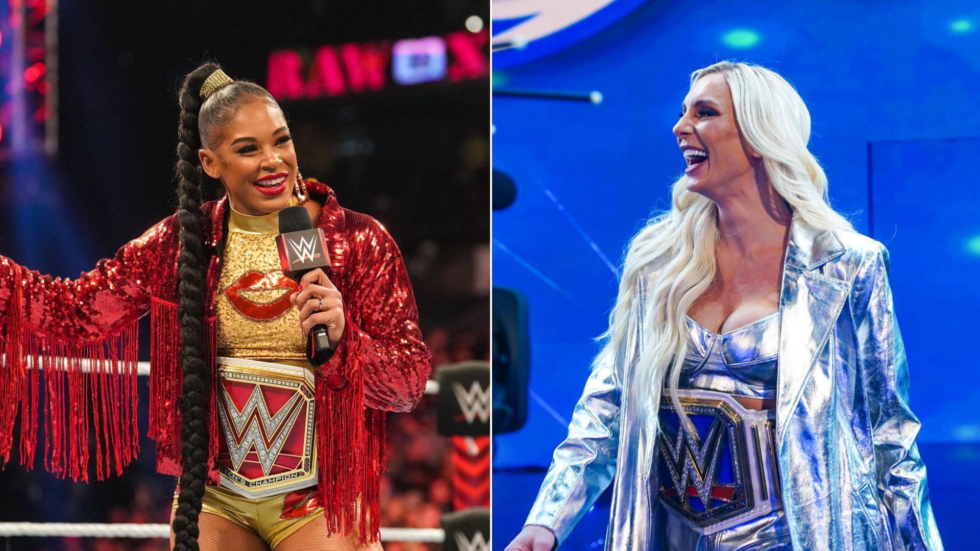 Bianca Belair and Charlotte Flair at WWE RAW XXX!