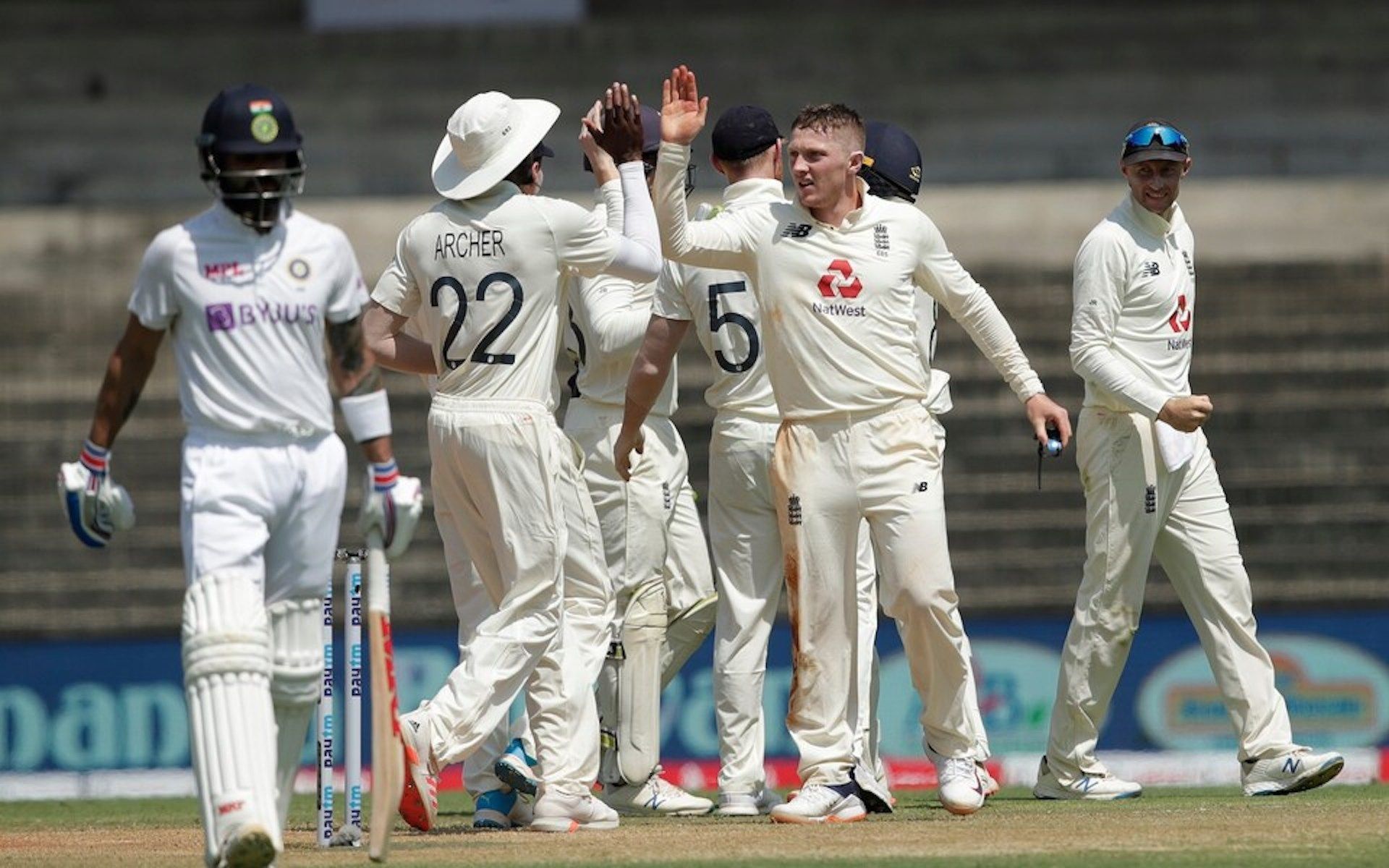 England posted a massive win over India in Chennai in the 1st Test of the 2021 series. Source: Telegraph