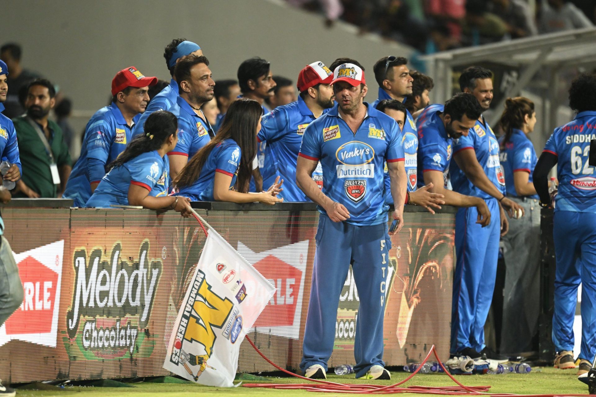 Mumbai Heroes of Celebrity Cricket League. Courtesy: CCL