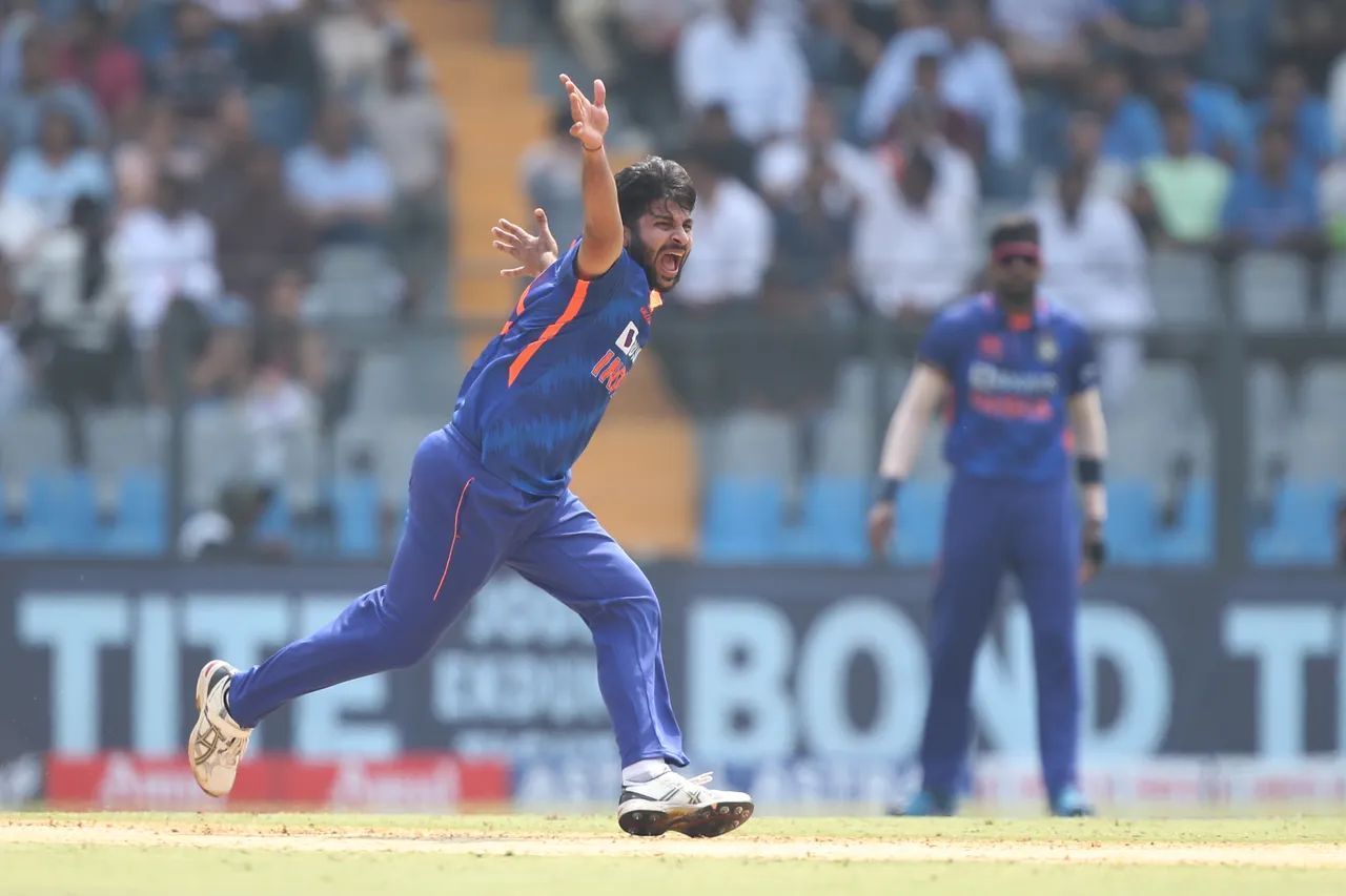 Shardul Thakur bowled only two overs in the first ODI against Australia. [P/C: BCCI]