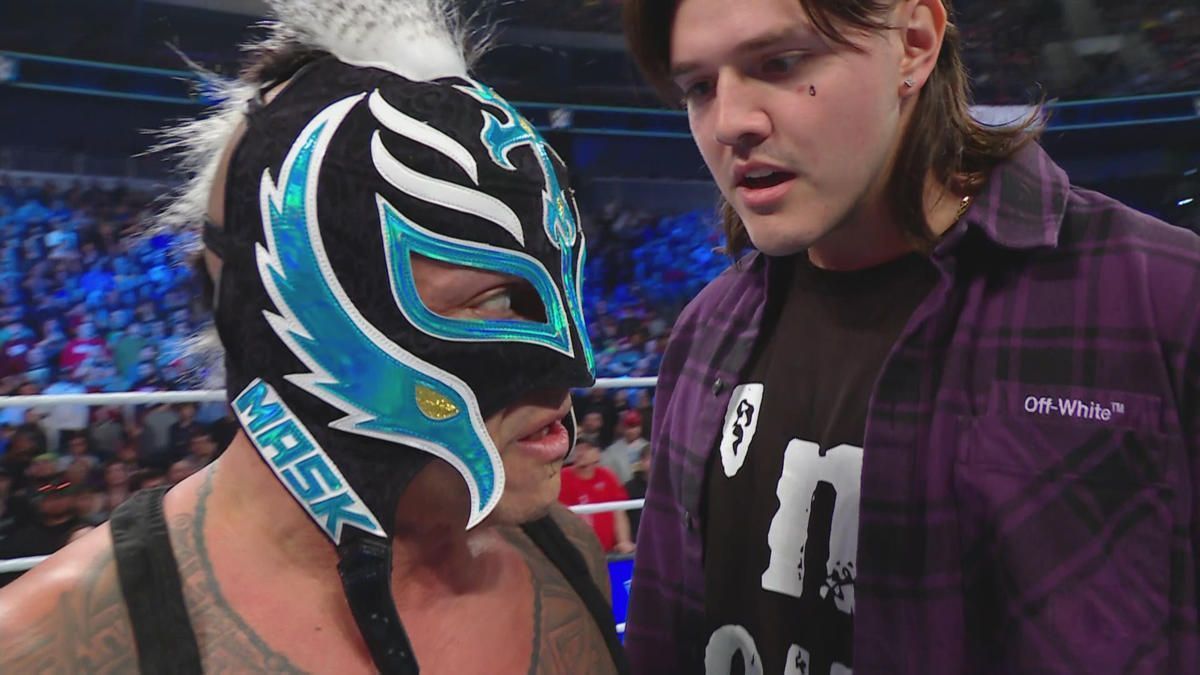 Soon-to-be WWE Hall of Famer Rey Mysterio and his son, Dominik