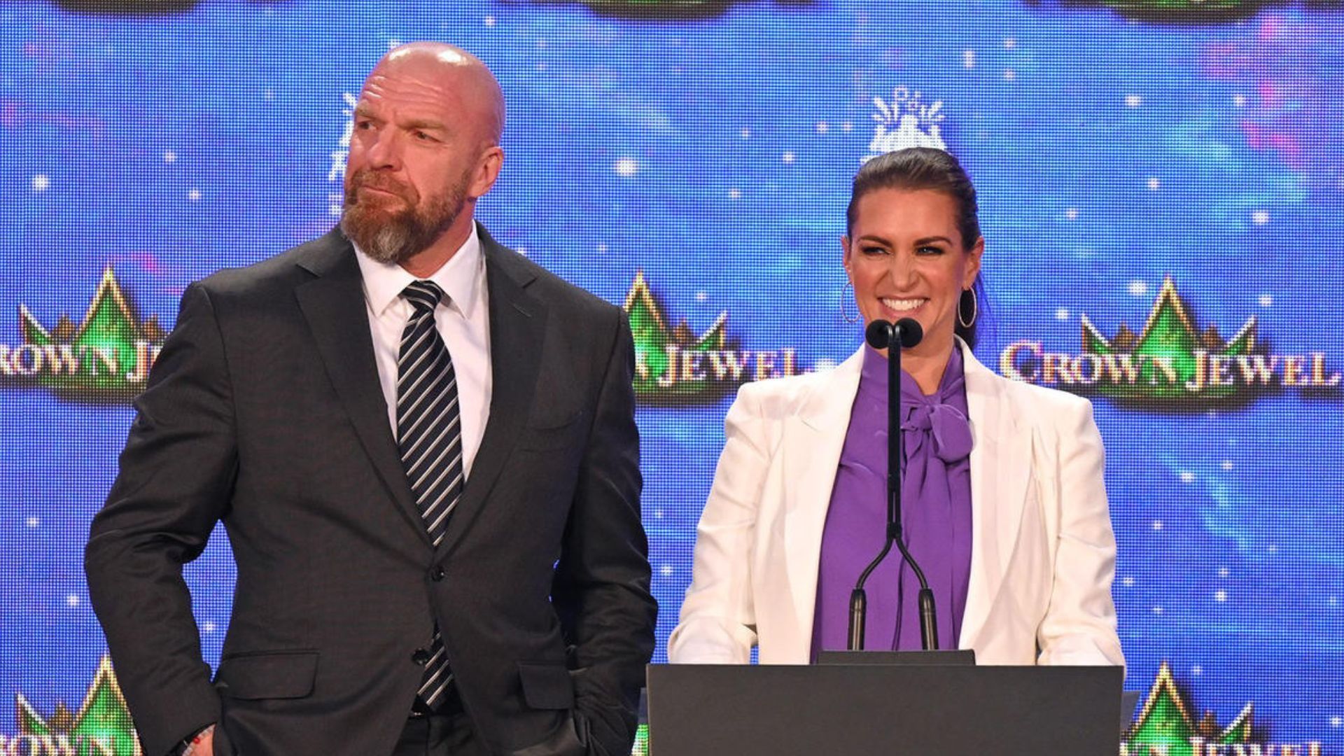 Triple H and Stephanie McMahon at WWE Crown Jewel 2022!
