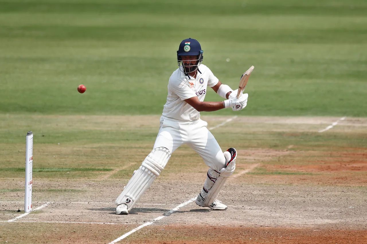 Cheteshwar Pujara is generally not known for playing the big shots. [P/C: BCCI]