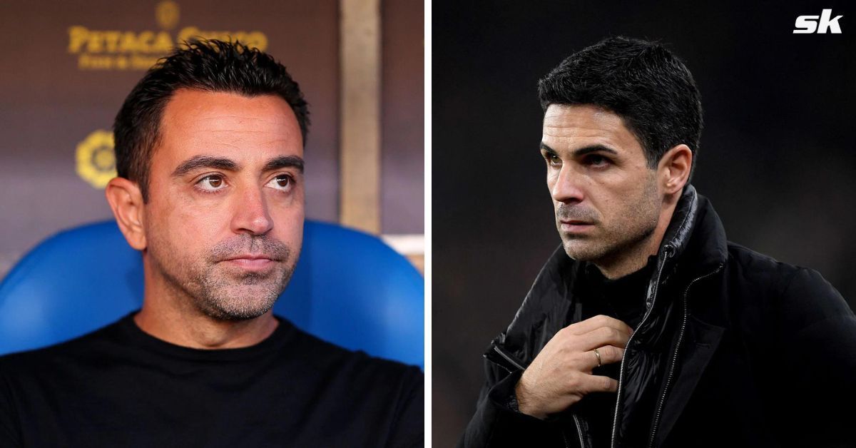 Barcelona manager Xavi Hernandez and Arsenal boss Mikel Arteta