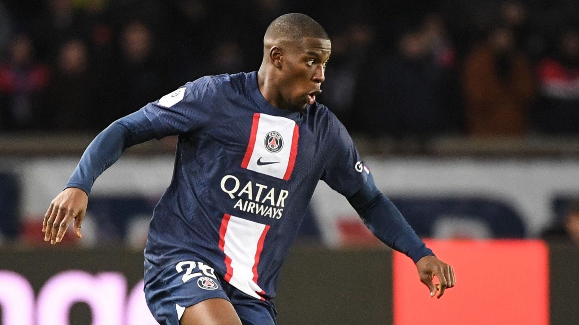 Nodri Mukiele in action for Paris Saint-Germain (pic cred: Goal)