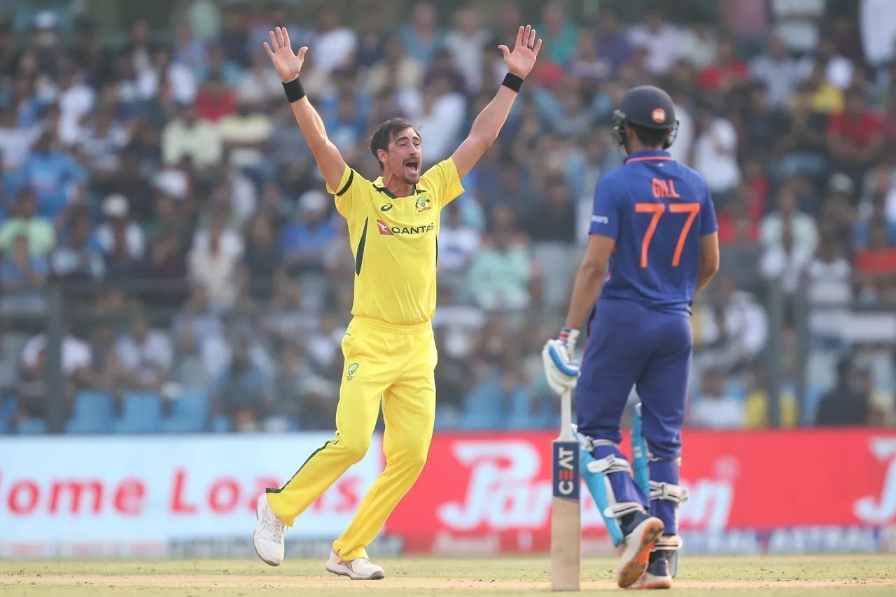 Shubman Gill was caught by Marnus Labuschagne off Mitchell Starc. (P/C: BCCI)