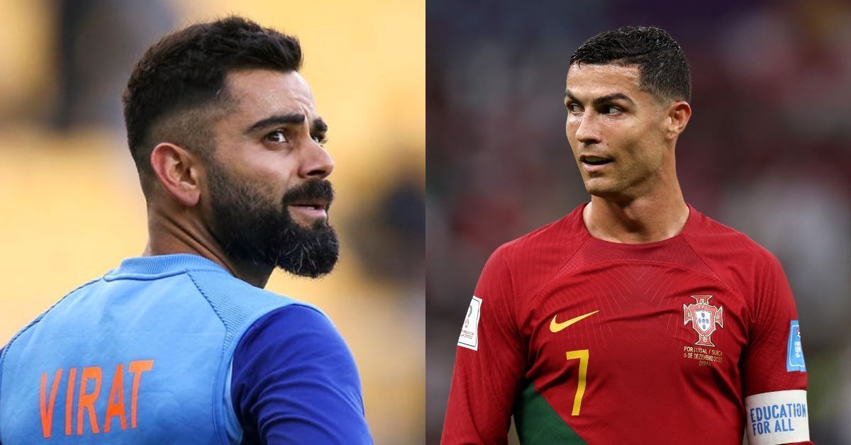 Virat Kohli does the Cristiano Ronaldo 