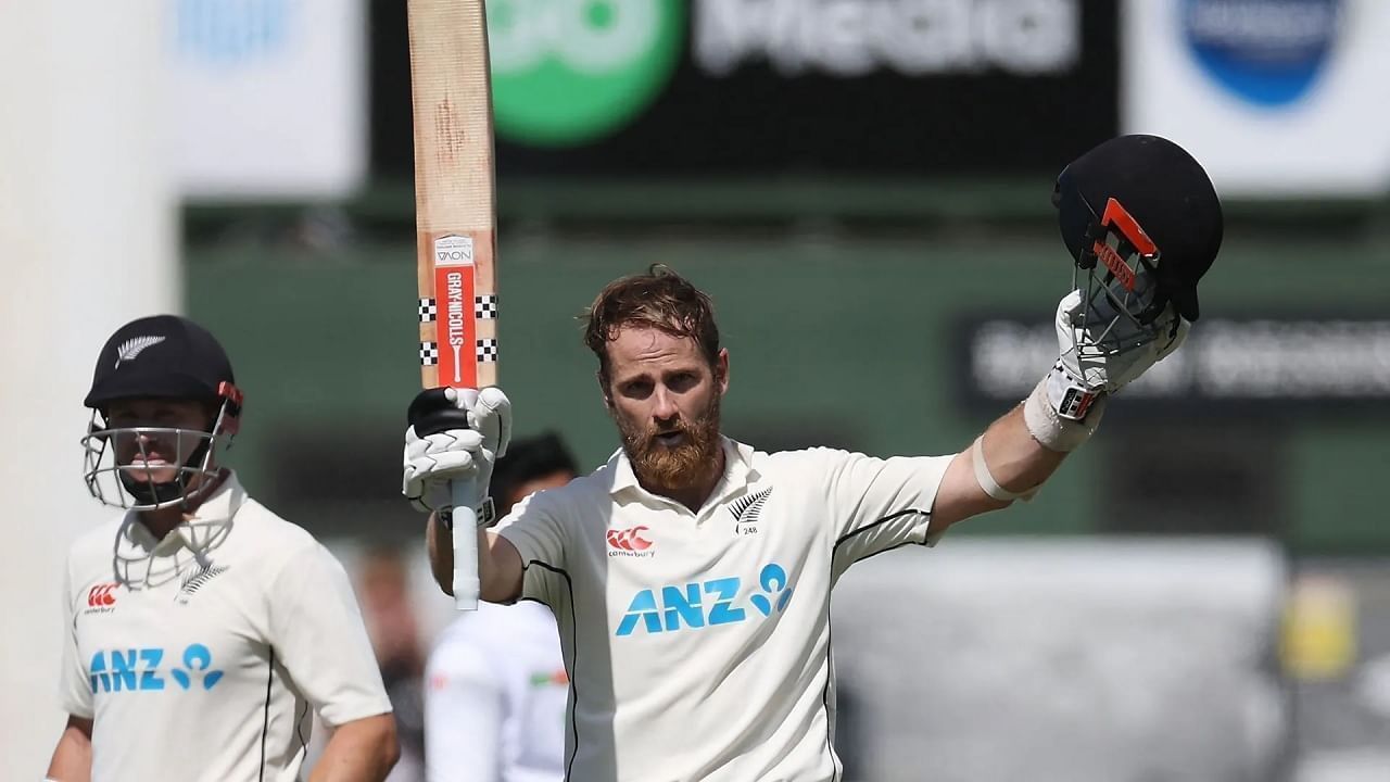 Kane Williamson celebrates after scoring a double hundred against Sri Lanka (P.C.:Twitter)