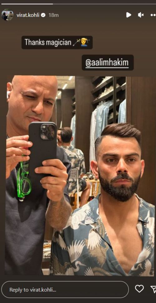 Virat Kohli's latest Instagram story.