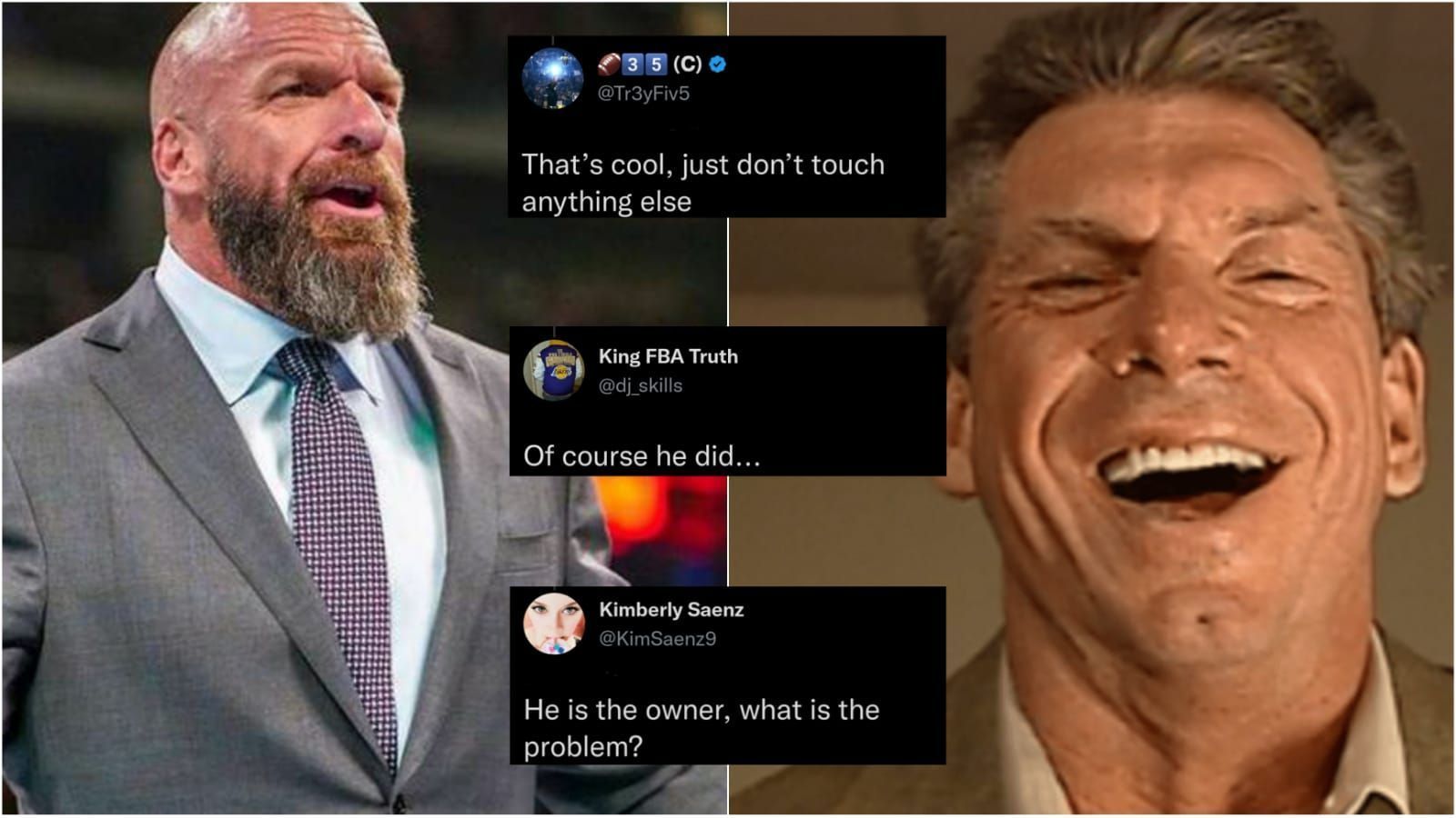 Triple H (left); Vince McMahon (right)