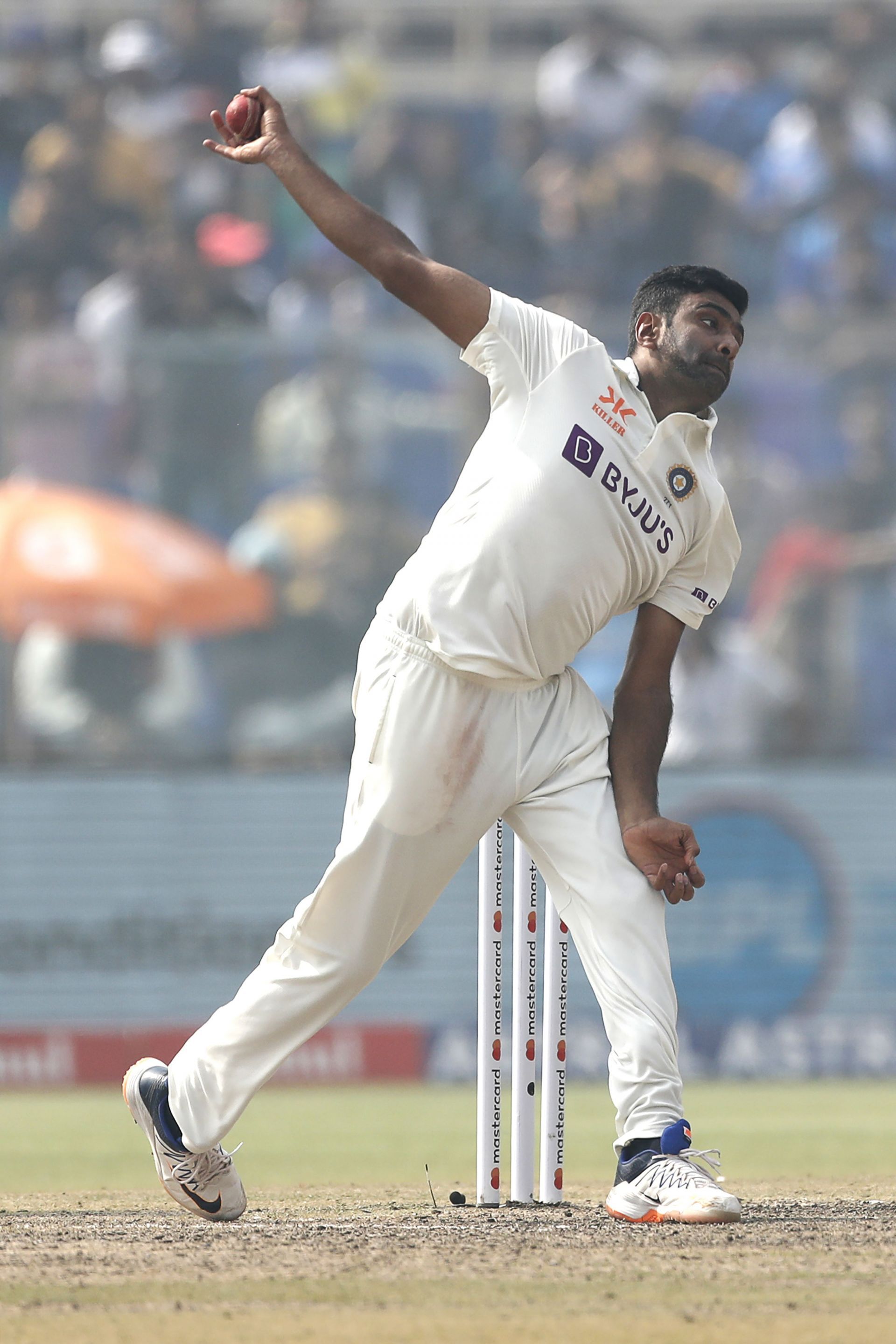 R Ashwin in action.