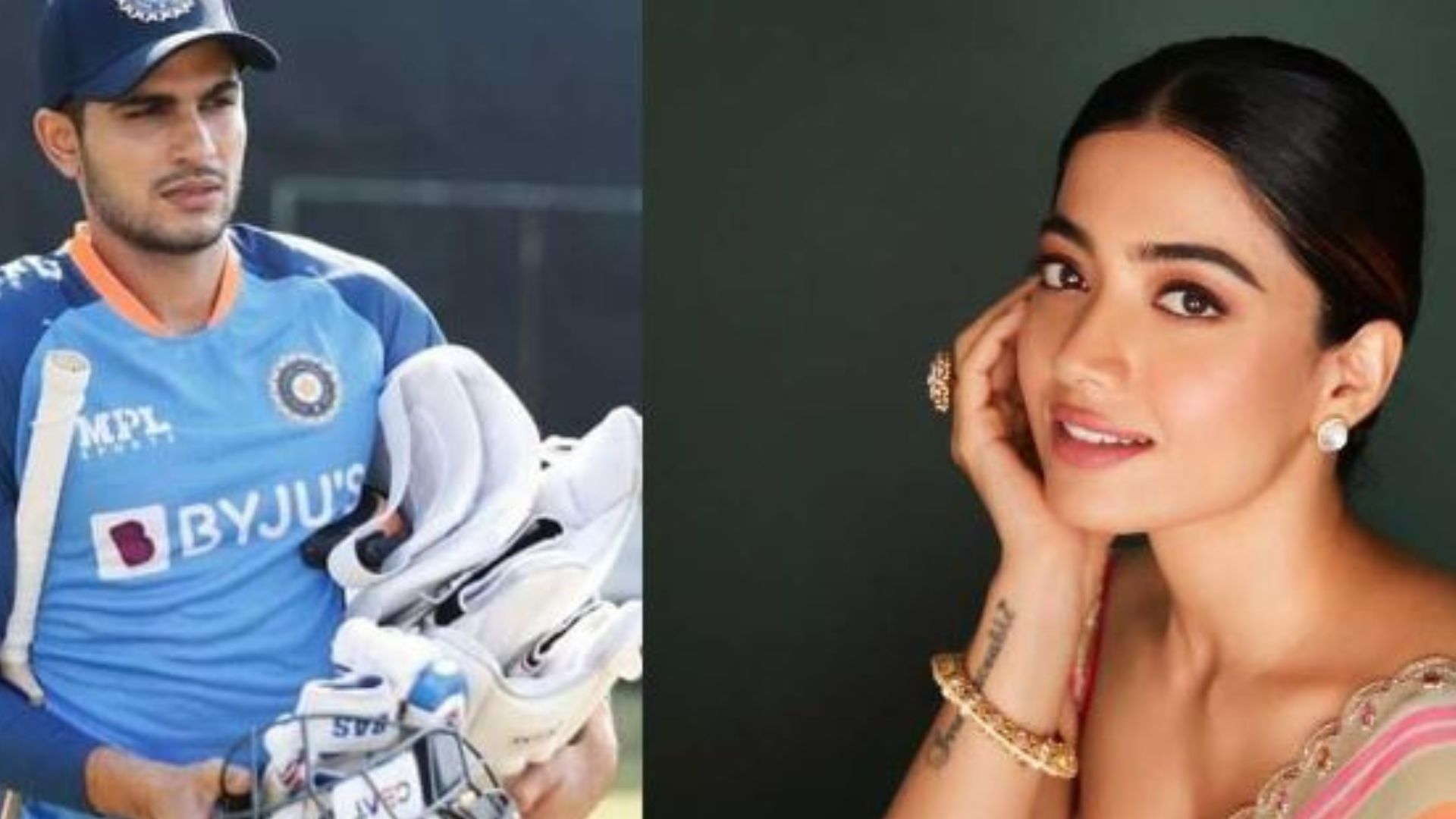 Shubman Gill and Rashmika Mandanna.