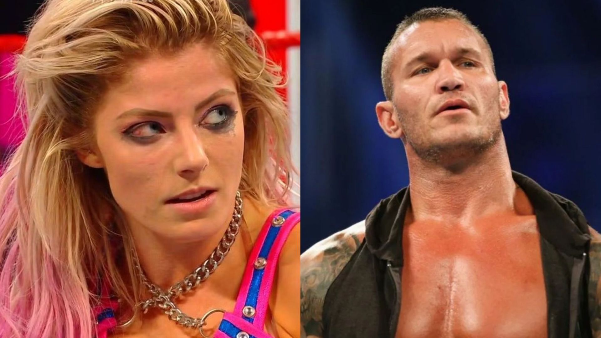 Alexa Bliss (left); Randy Orton (right)