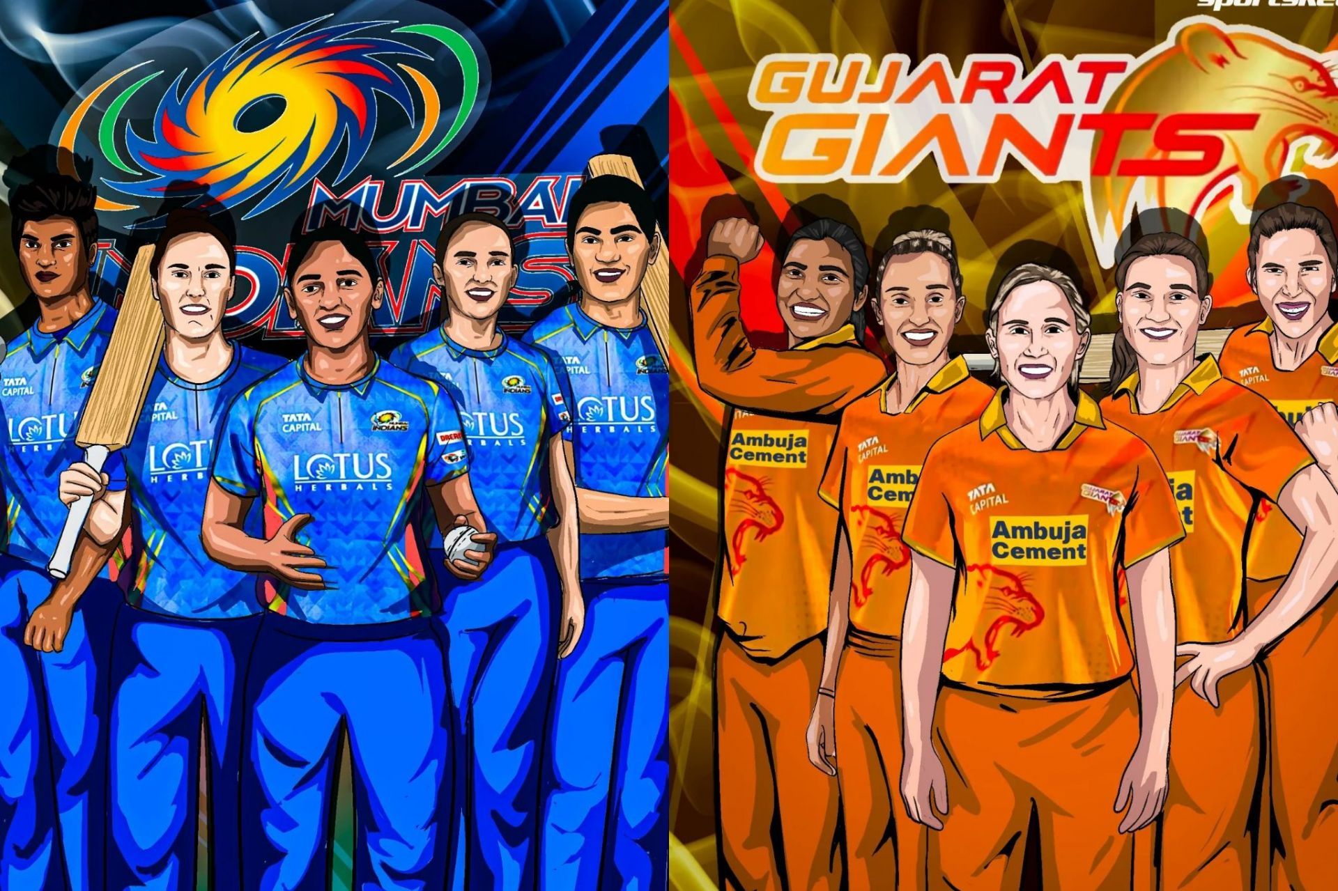 Mumbai Indians Women will take on Gujarat Giants in Match 1 of the WPL 2023 [Pic Credit: Sportskeeda]