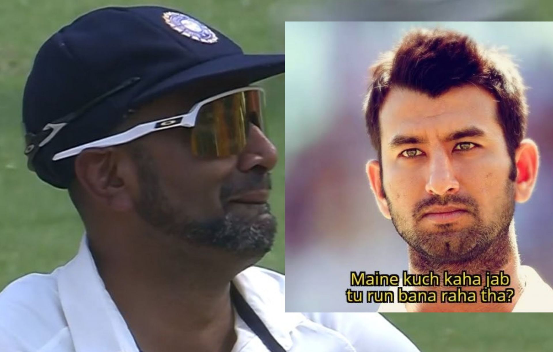 Fans share memes after observing fun banter between Ashwin and Pujara. 