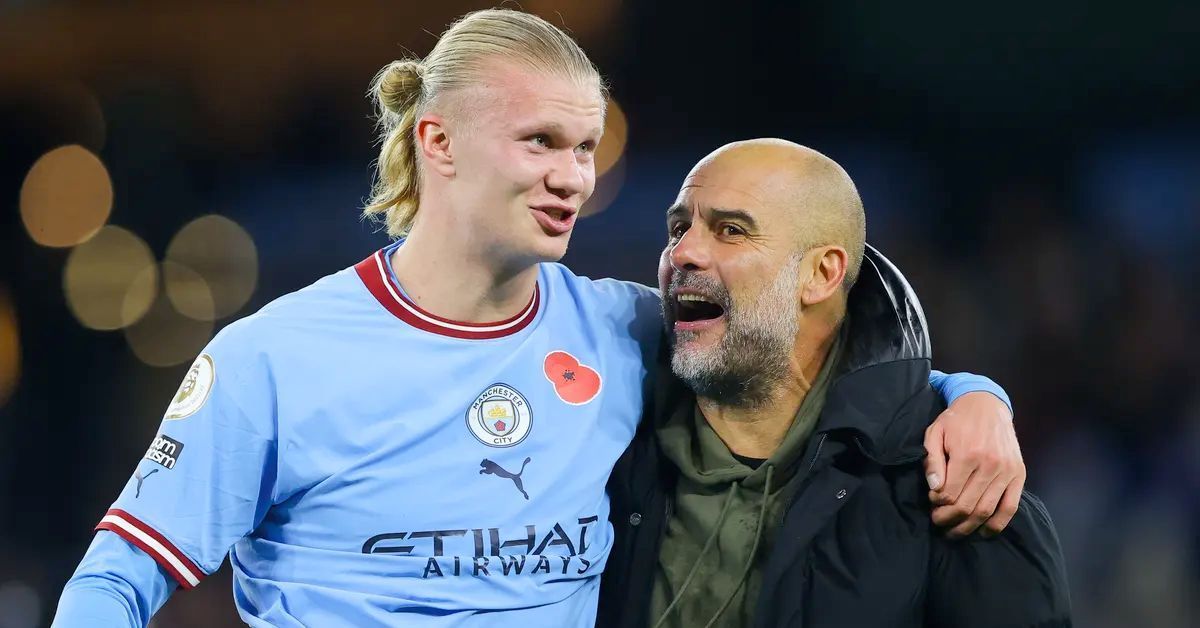 Guardiola makes Lionel Messi joke after subbing Erling Haaland vs Burnley.