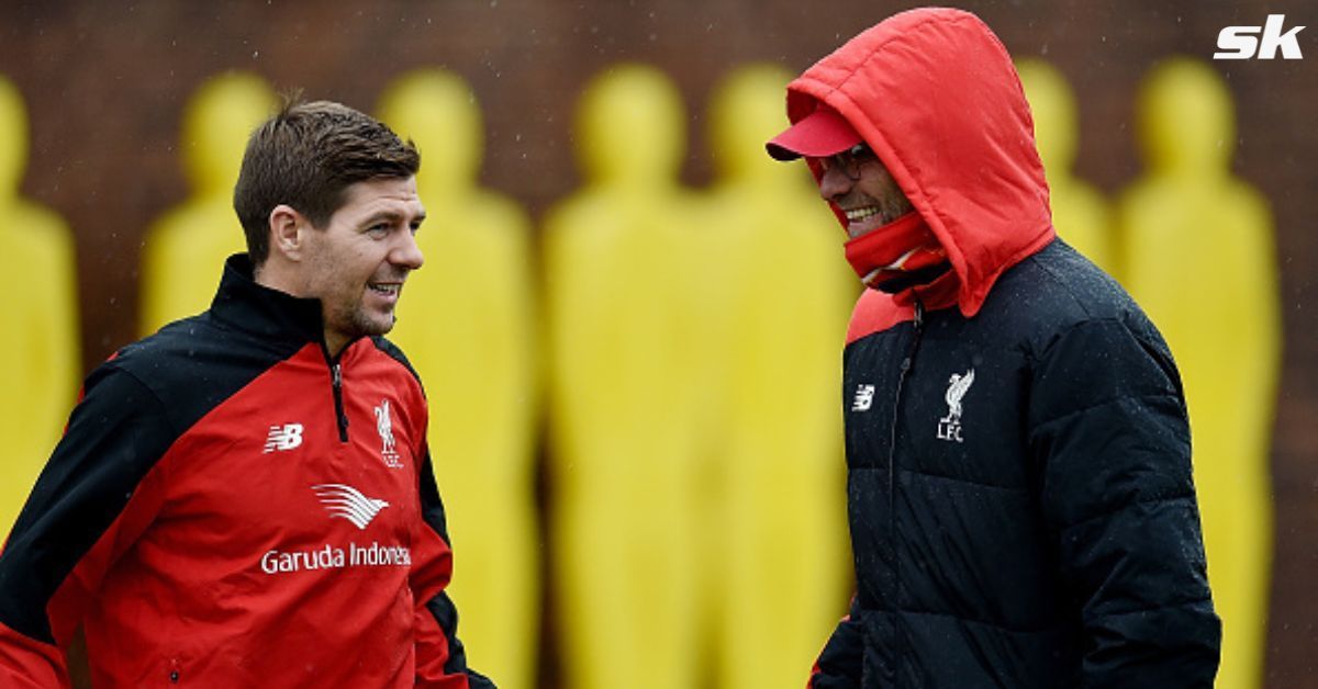 Steven Gerrard met Jurgen Klopp in the city of Liverpool last May.
