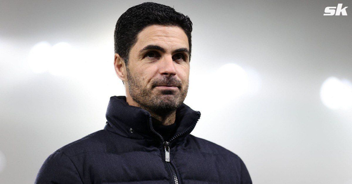 Arsenal coach Mikel Arteta looks on