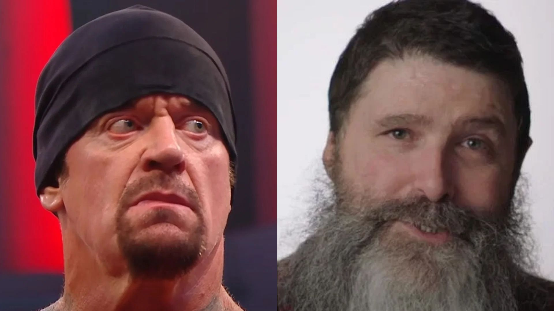 The Undertaker (left); Mick Foley (right)