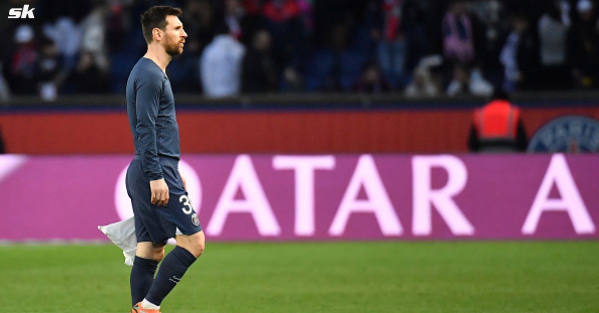 PSG superstar Lionel Messi left dejected