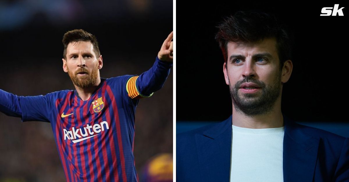 Former Barcelona players Gerard Pique and Lionel Messi