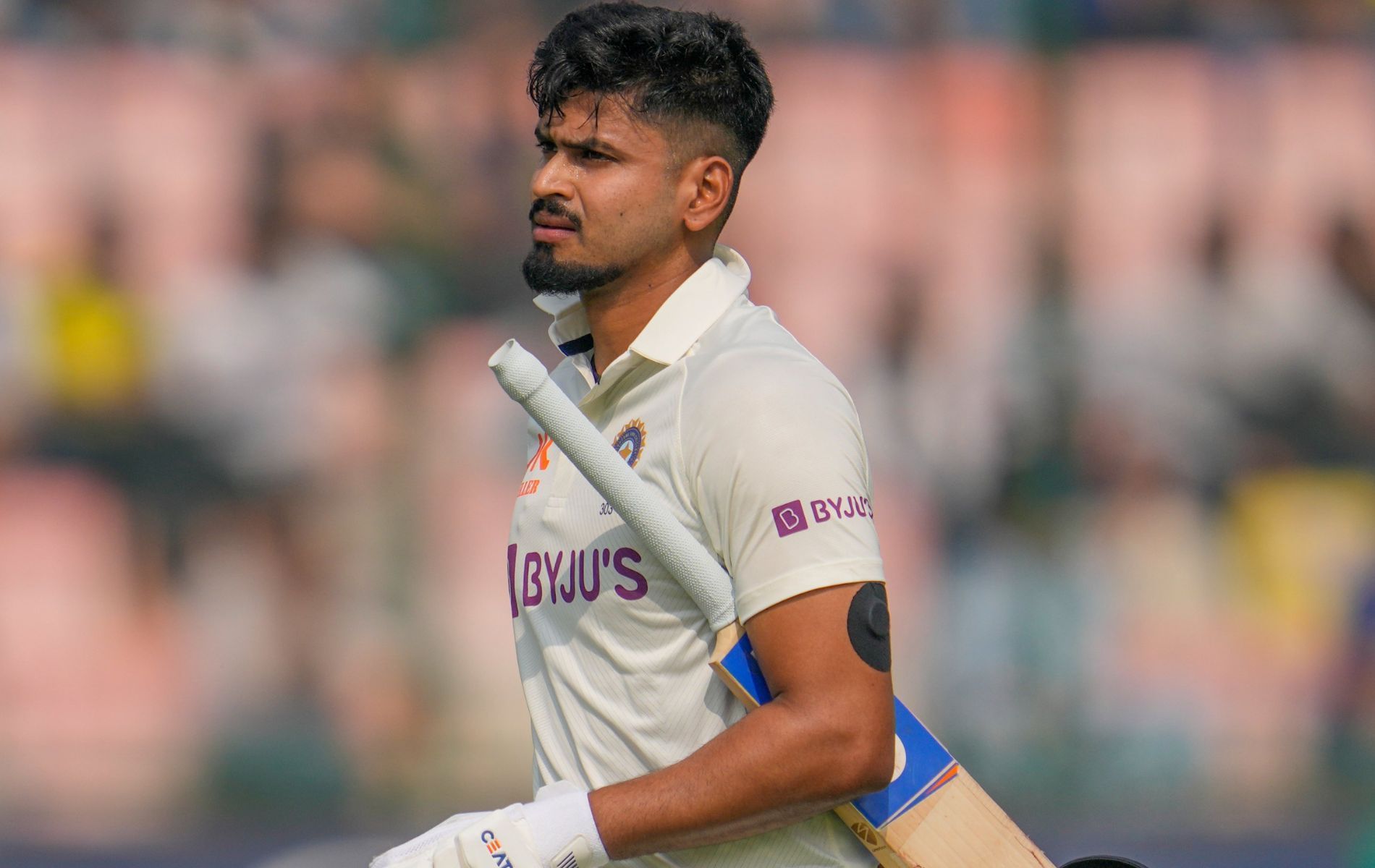 Shreyas Iyer was dismissed for a duck on Day 1 of 3rd IND vs AUS Test. (Pic: Twitter)