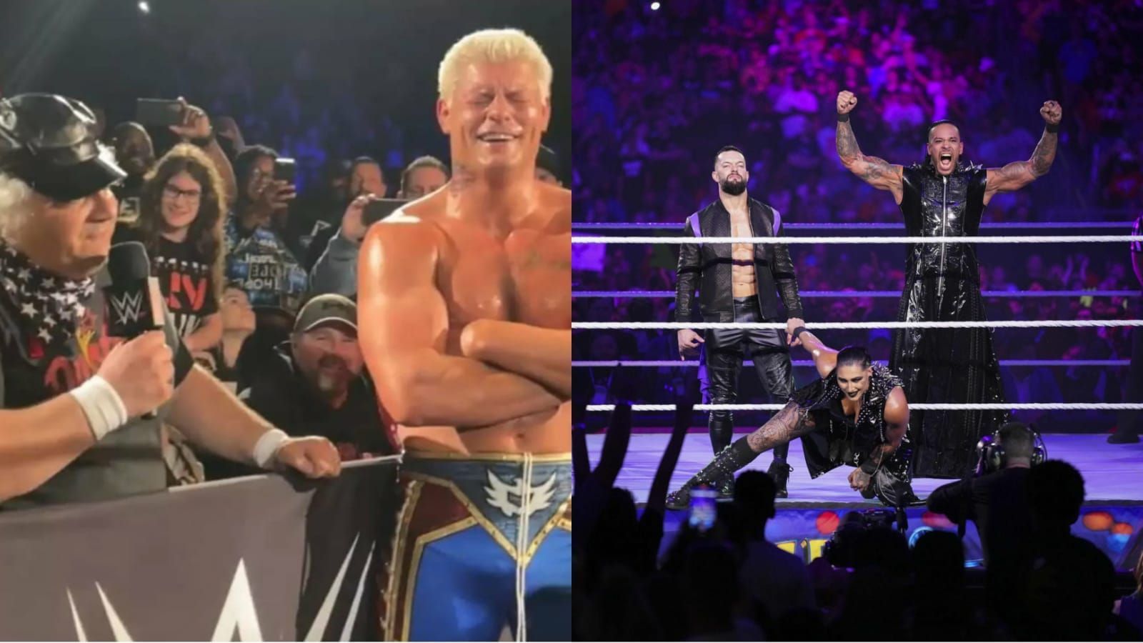 Cody Rhodes (left); The Judgment Day (right) were in action tonight!