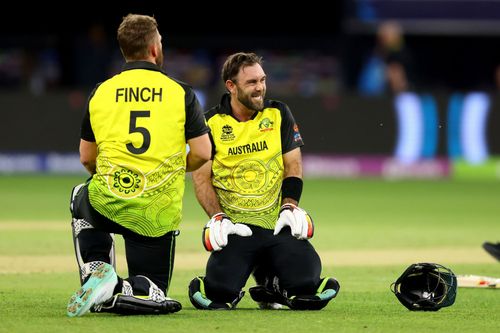 Aaron Finch and Glenn Maxwell. (Credits: Getty)