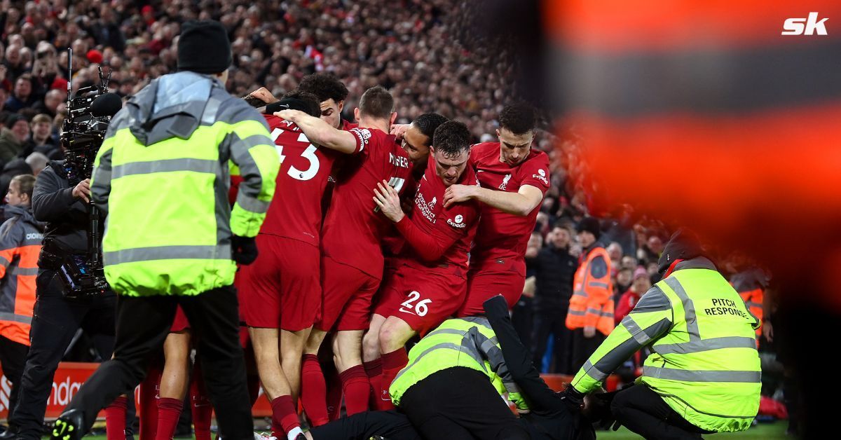 Liverpool set to ban pitch invader who nearly injured Andy Robertson vs Manchester United.