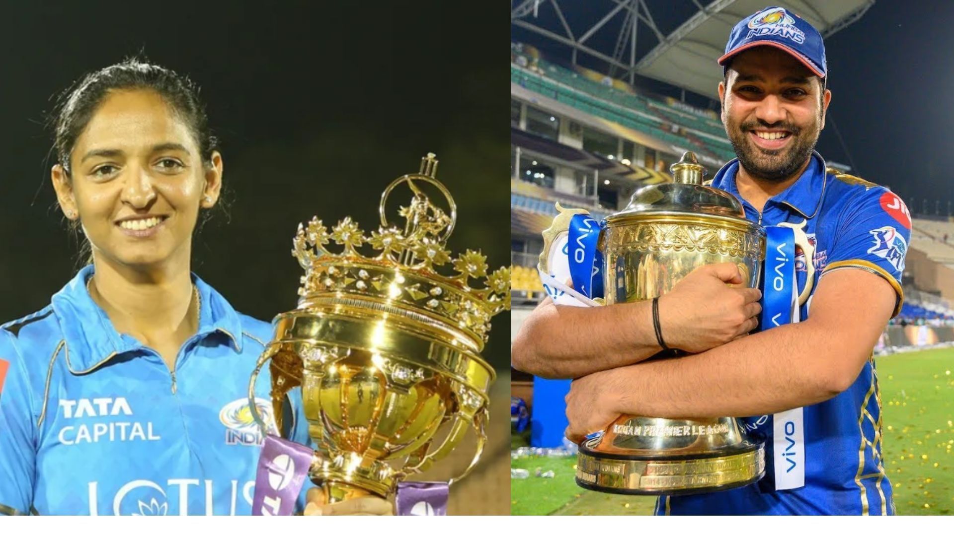 Harmanpreet Kaur and Rohit Sharma