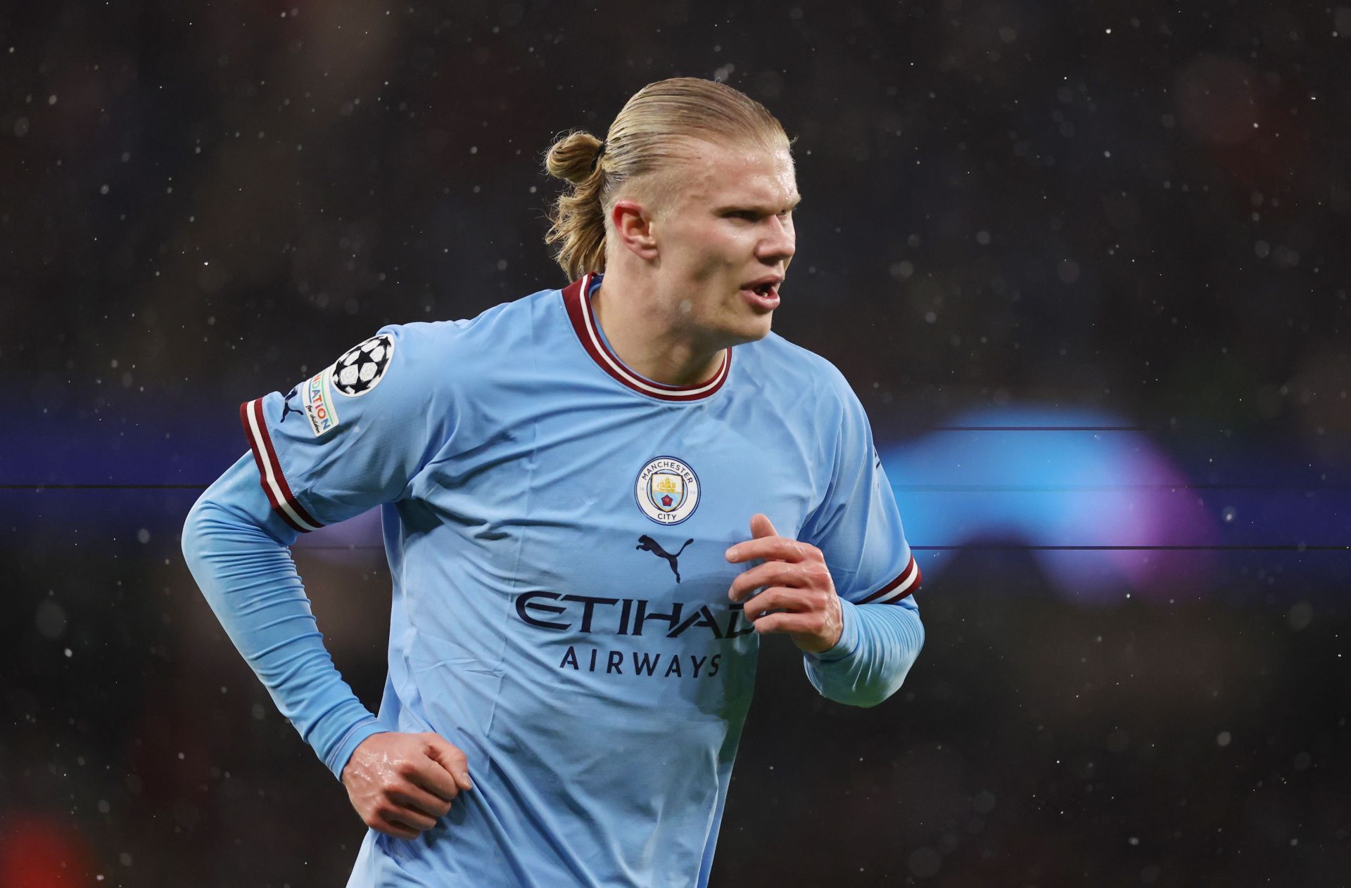 Haaland in action for Manchester City.