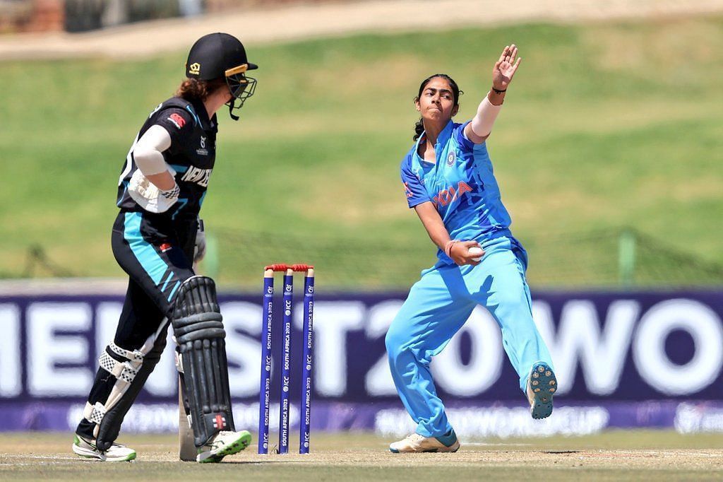 Parshavi Chopra played a big role in India&#039;s U19 World Cup win. Pic: ICC/Twitter