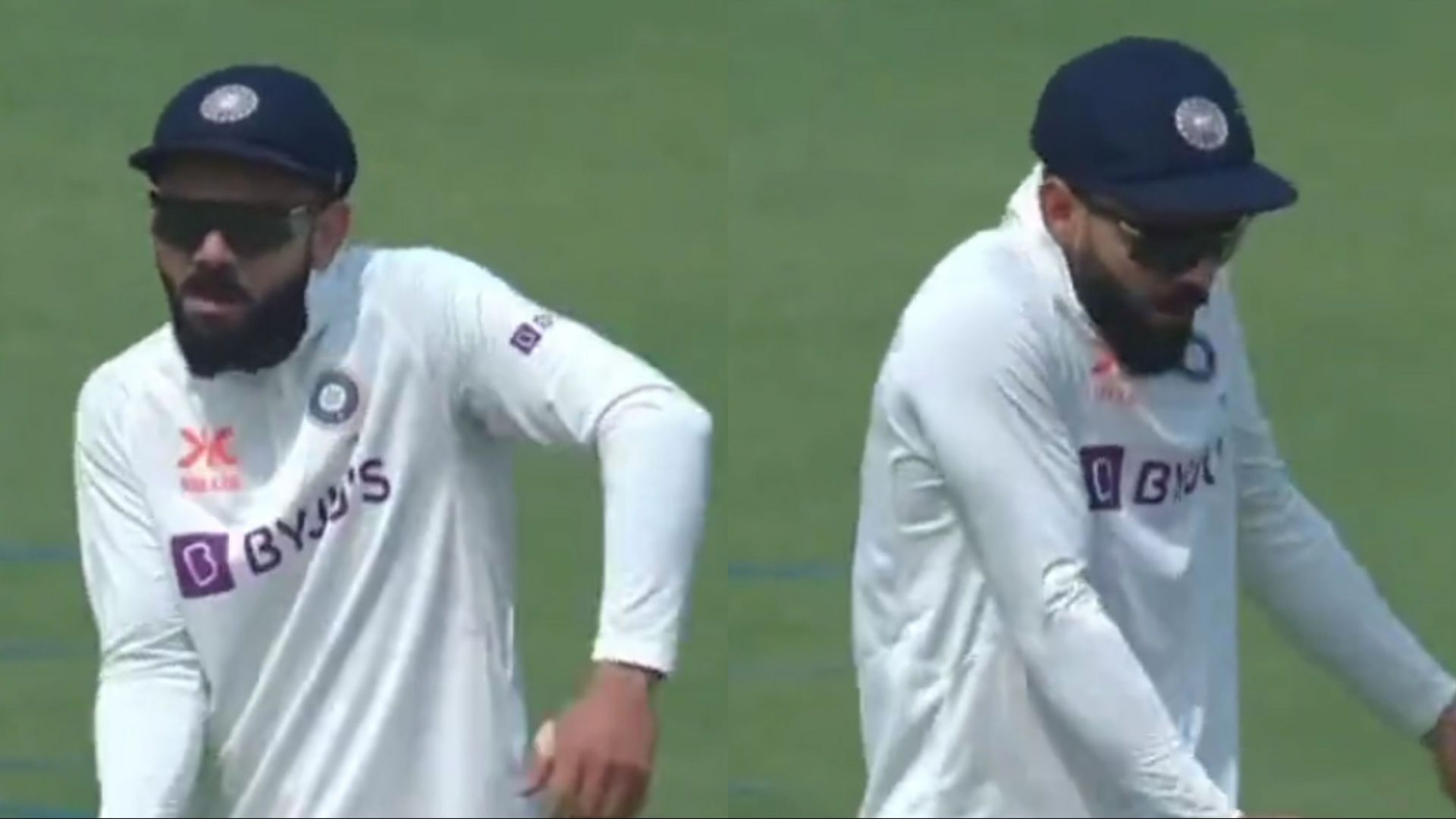 Virat Kohli danced on the field (Image: Twitter)