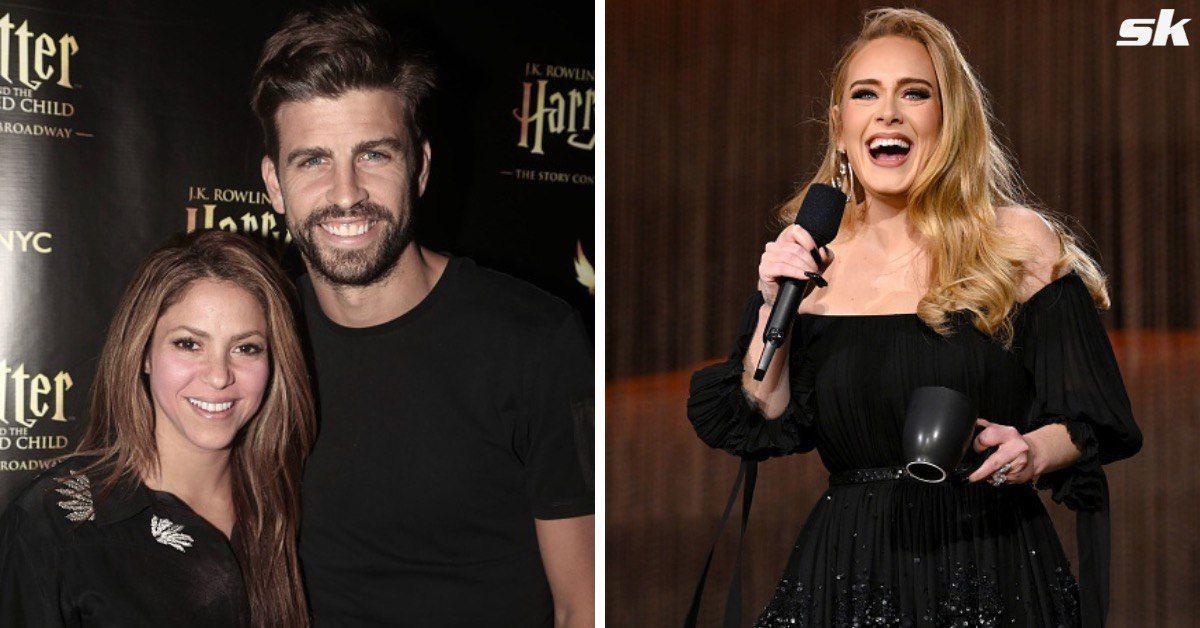 Adele cracks a joke at Gerard Pique