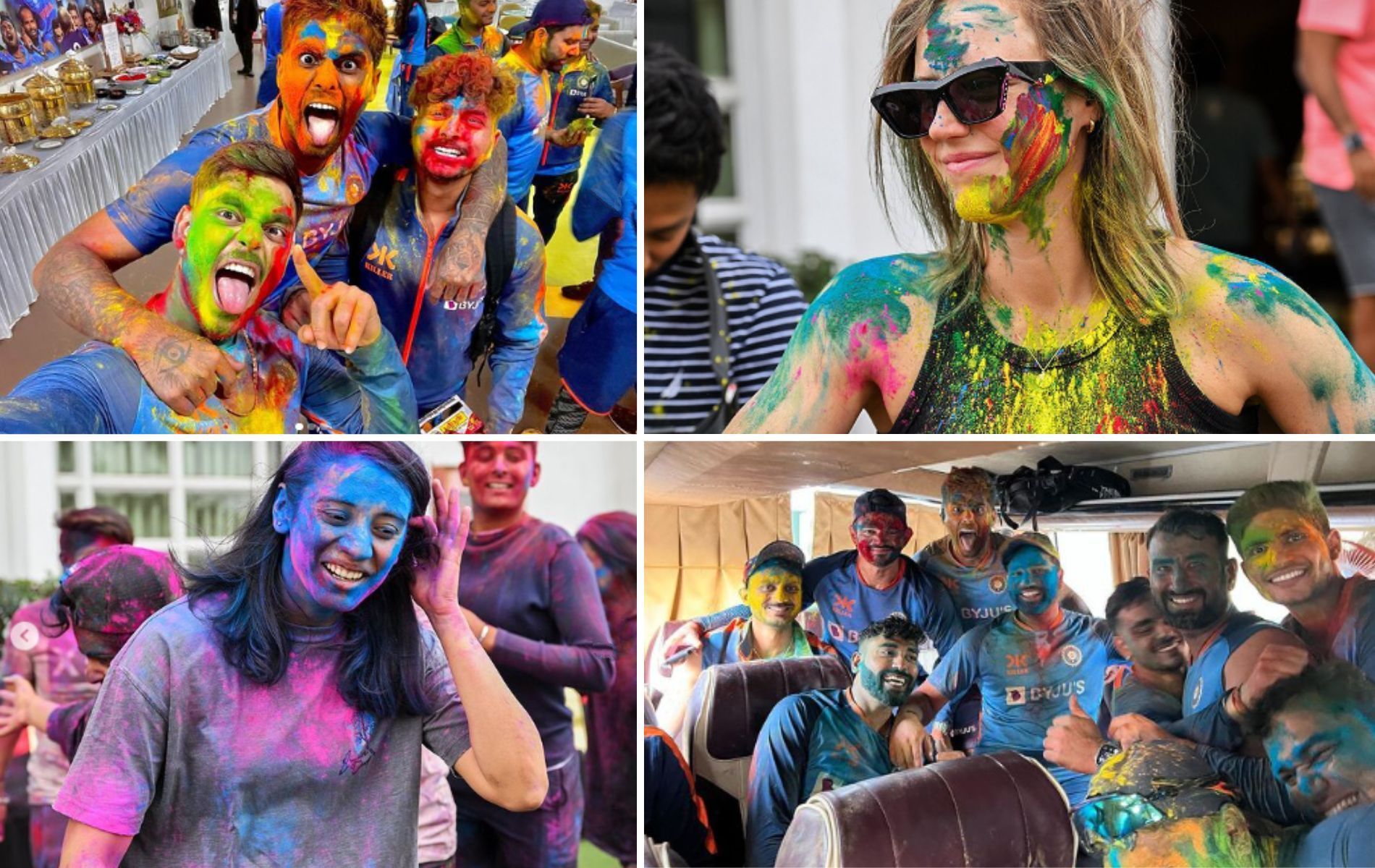 Holi celebrations of cricketers