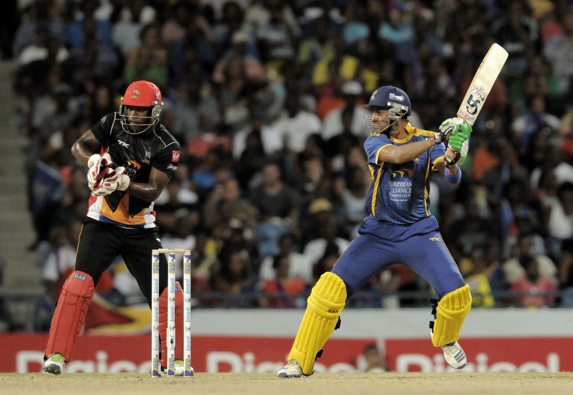 Shoaib Malik in full flow during the CPL. Pic: Getty Images