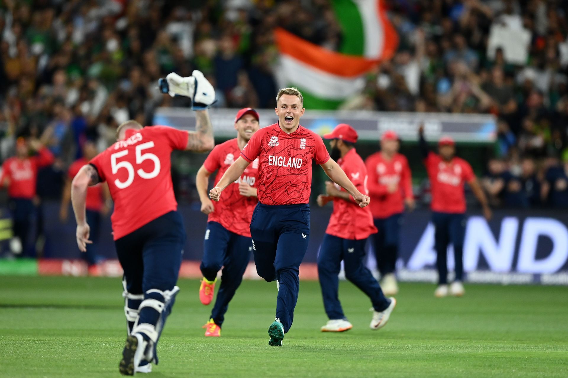 England celebrate winning the ICC Men's T20 World Cup 2022 final. Pic: Getty Images