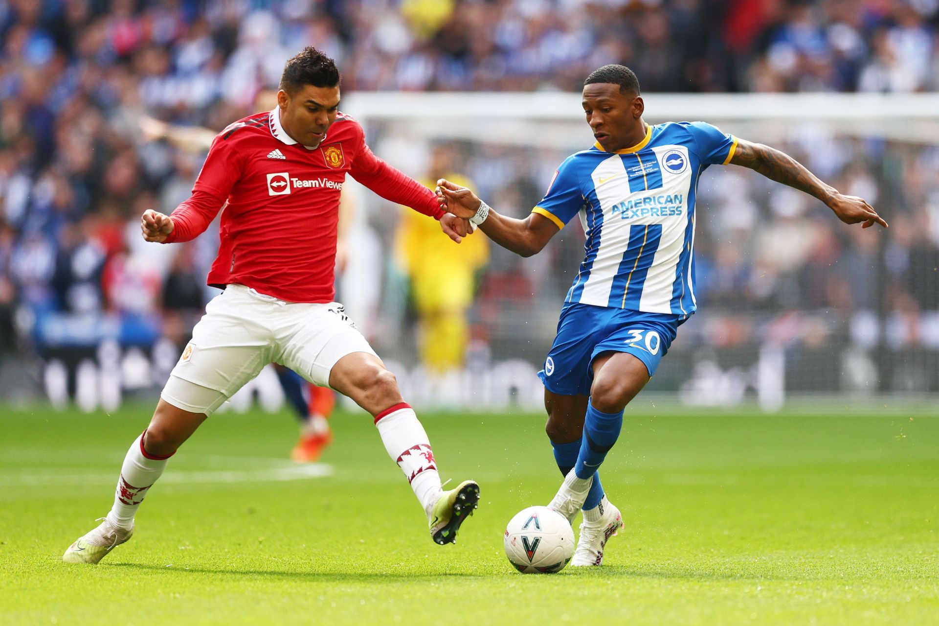 Casemiro (left) has become indispensable for Manchester United.