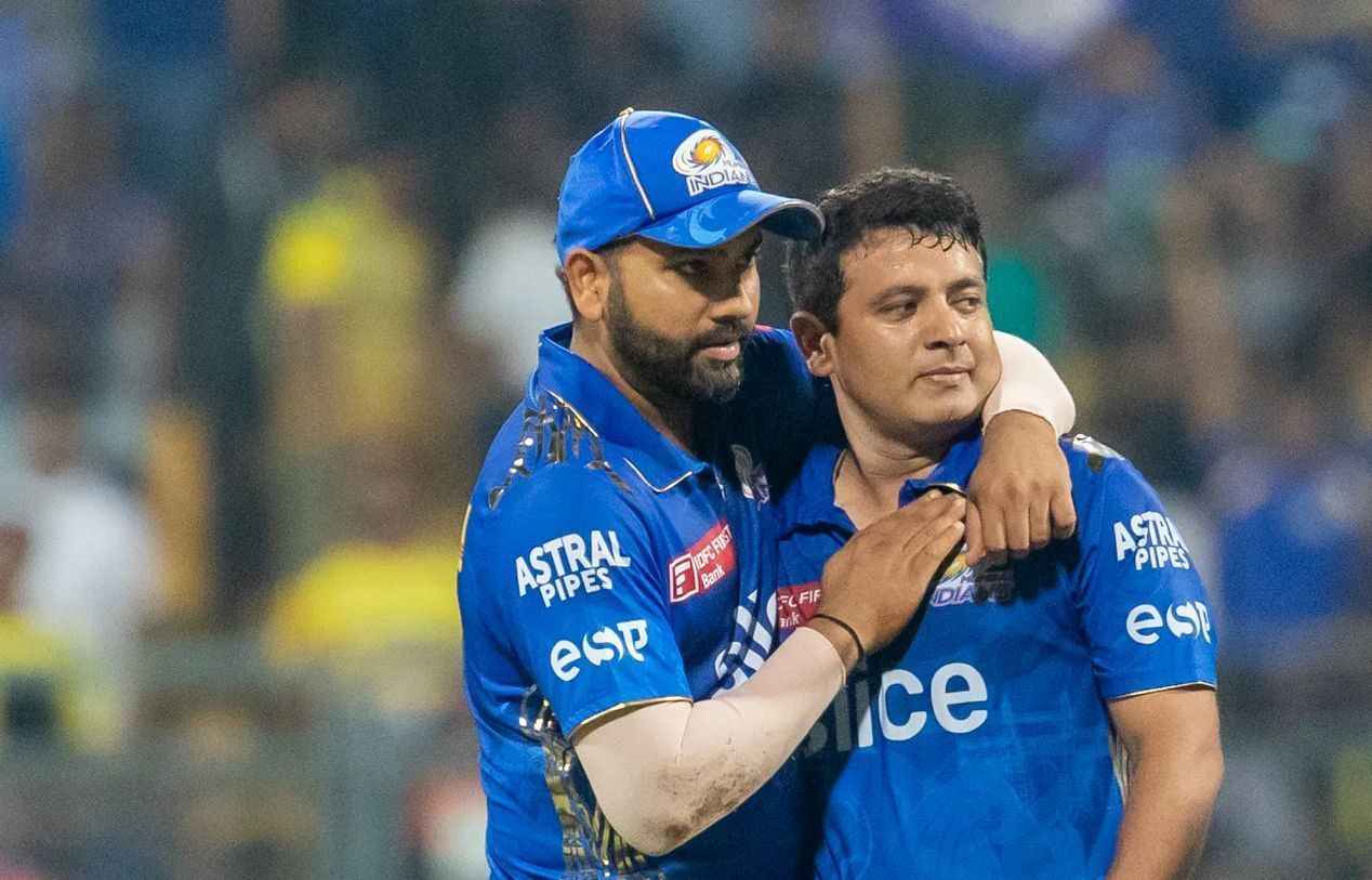 Piyush Chawla [right] has been MI&#039;s standout bowler so far