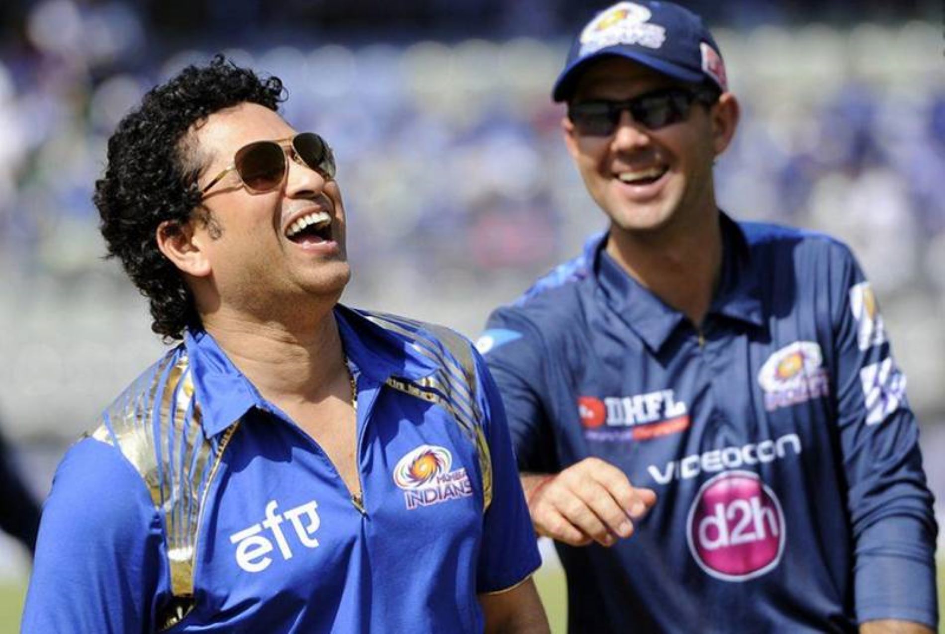 After being rivals for years, Sachin Tendulkar and Ricky Ponting shared a dressing room for MI in 2013