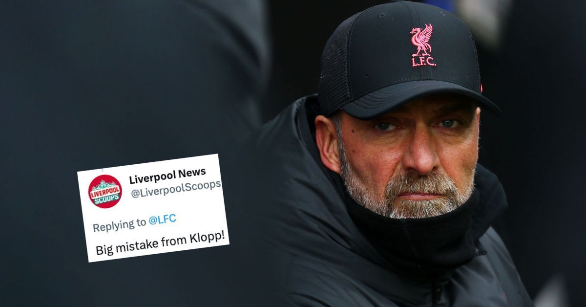 Liverpool fans are furious as Jurgen Klopp benches star player