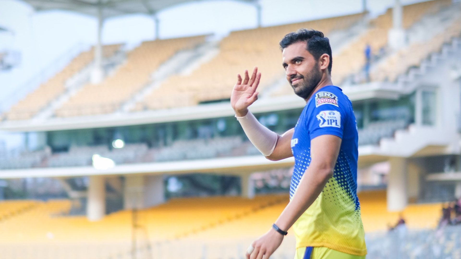 Deepak Chahar is excited to play in front of a full hous eta the Chepauk on Monday (P.C.:CSK)