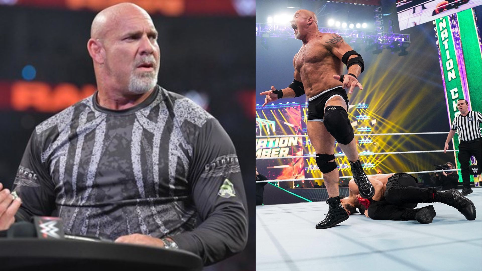 Goldberg vs Roman Reigns occurred at Saudi Arabia in March 2022