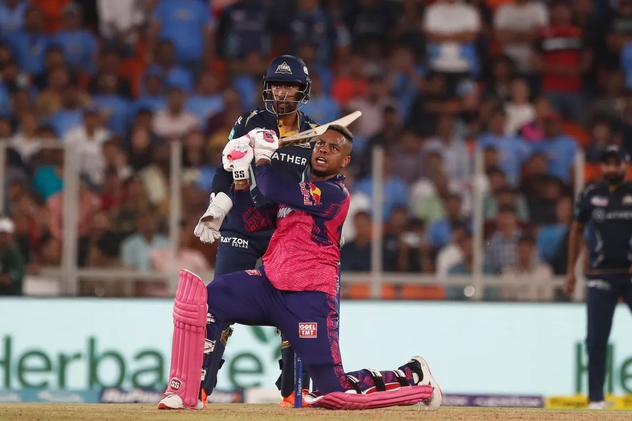 Shimron Hetmyer smashed an unbeaten half-century against the Gujarat Titans. [P/C: iplt20.com]