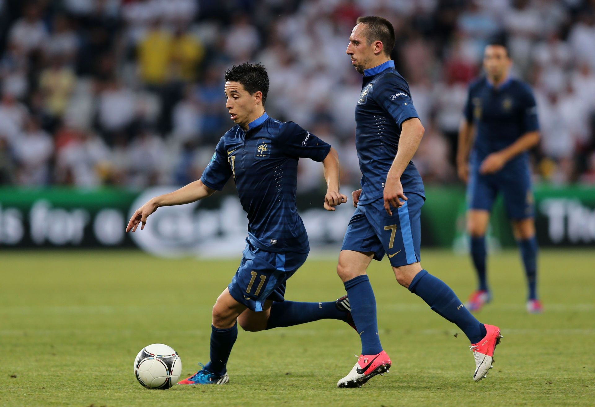 Samir Nasri (left) represented his country at the 2008 and 2012 UEFA Euros.