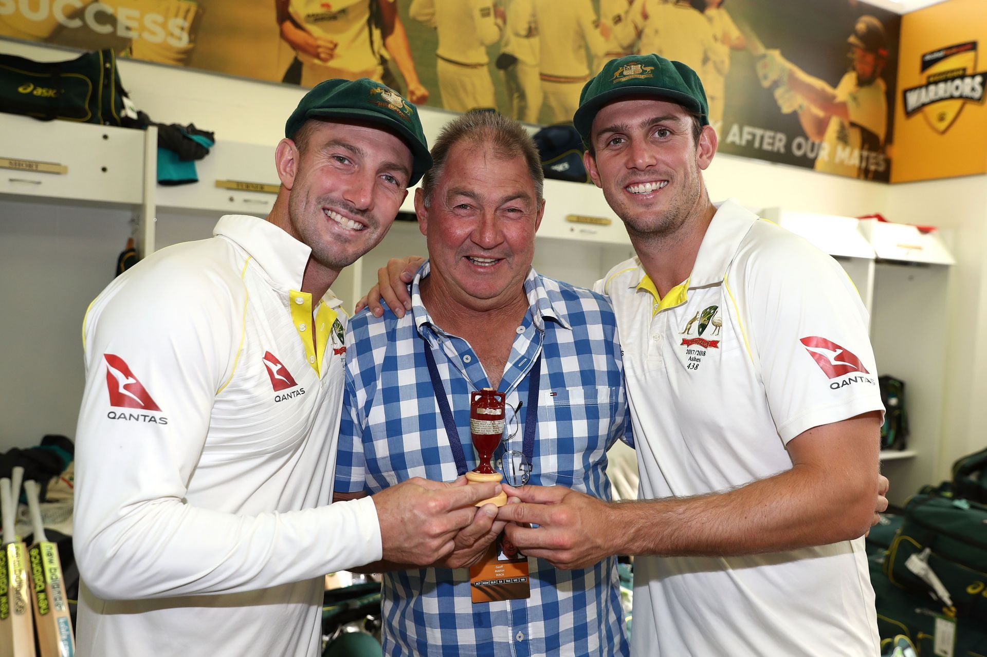 Geoff Marsh with his sons Shaun Marsh and Mitchell Marsh