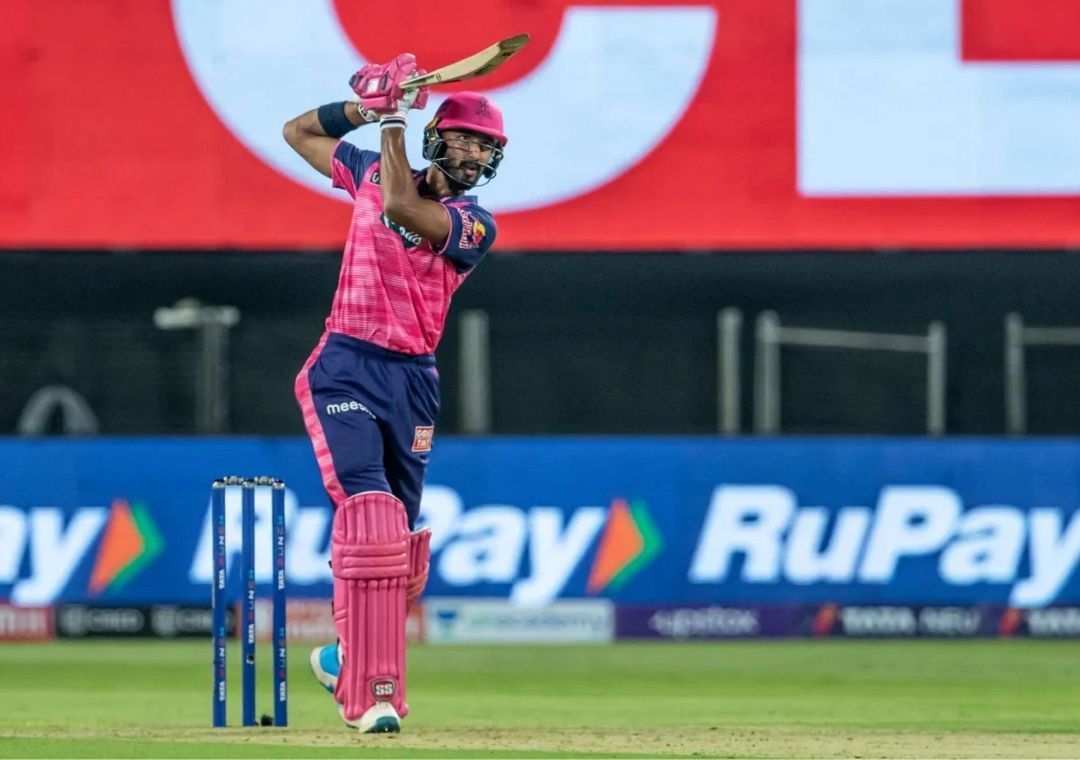 Devdutt Padikkal in action for RR [IPLT20]