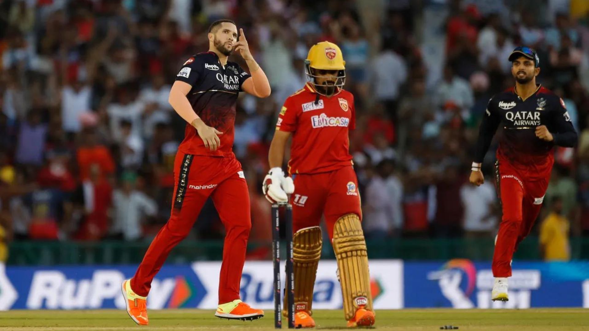 Prabhsimran Singh departs after being castled by Wayne Parnell (P.C.:iplt20.com)