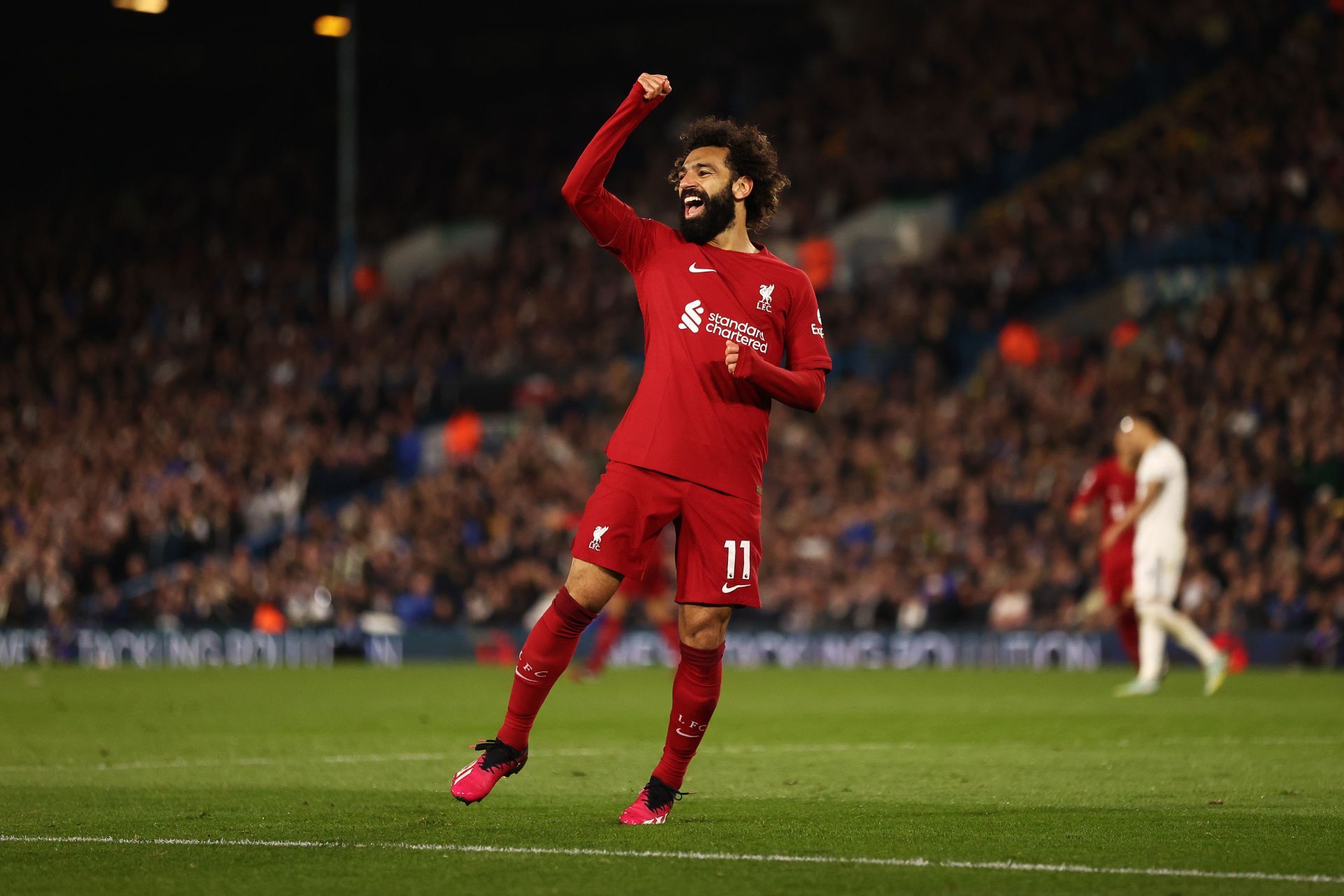 Nine goals against Leeds for Salah!