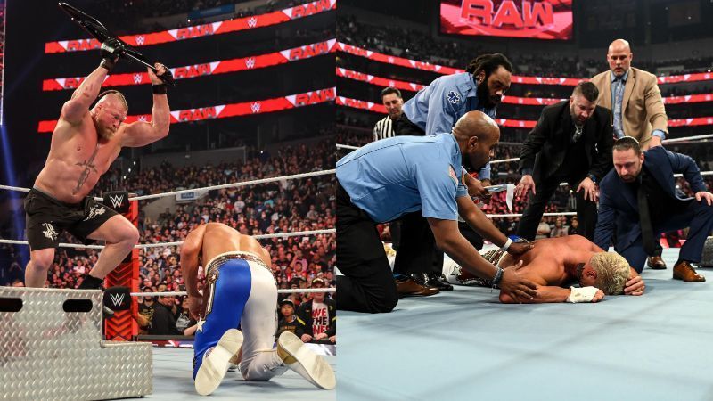 brock lesnar attack cody rhodes